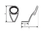 Водачи FUJI K-SERIES ALCONITE SINGLE LEG (Big Size) FROSTED SILVER - F.CCKLAG