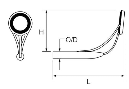 De vârf inele FUJI SLIM TIP GUIDE BC FINISH - F.BCNMVOT