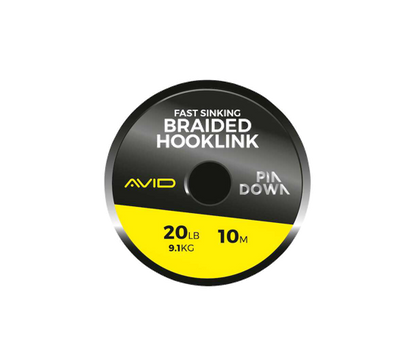 Плетеный шнур для поводок AVID PINDOWN BRAIDED HOOKLINK - 20LB/9.1kg/10m
