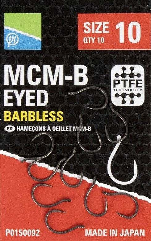 Barbless hooks - PRESTON MCM-BARBLESS HOOKS - EYED
