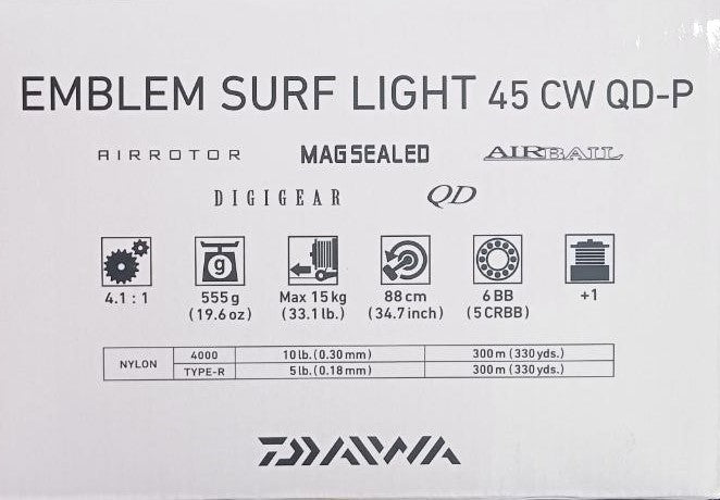 Reel DAIWA 23 EMBLEM SURF LIGHT 45 SCW QD-P