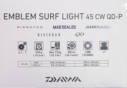 Reel DAIWA 23 EMBLEM SURF LIGHT 45 SCW QD-P