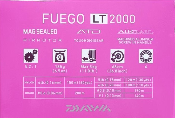 Катушка с передним фрикционом DAIWA 20 FUEGO LT