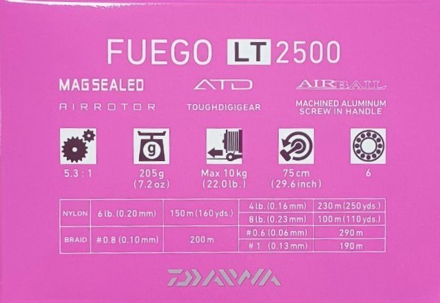 Катушка с передним фрикционом DAIWA 20 FUEGO LT