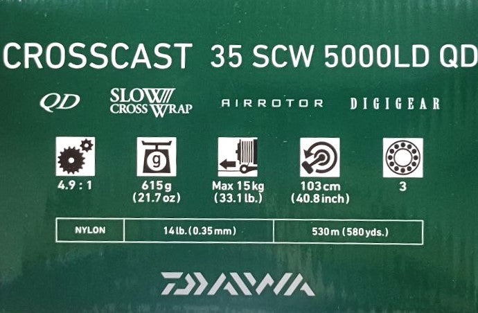Μηχανισμός Daiwa '20 CROSSCAST 35 SCW QD - 5000LD