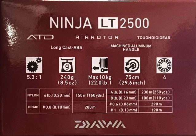 Катушка с передним фрикционом DAIWA '18 NINJA LT