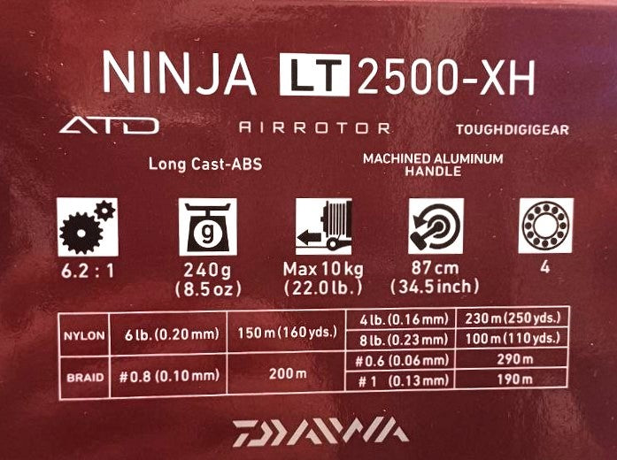Катушка с передним фрикционом DAIWA '18 NINJA LT