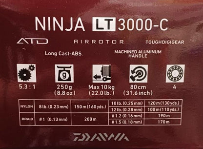 Катушка с передним фрикционом DAIWA '18 NINJA LT