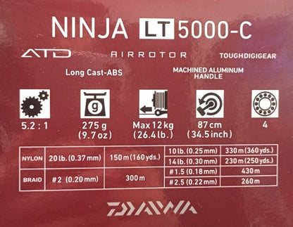 Катушка с передним фрикционом DAIWA '18 NINJA LT