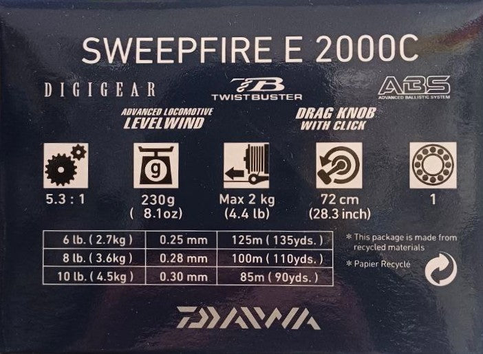 Катушка с передним фрикционом DAIWA SWEEPFIRE EC
