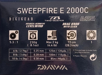 Катушка с передним фрикционом DAIWA SWEEPFIRE EC