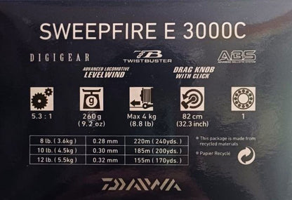 Катушка с передним фрикционом DAIWA SWEEPFIRE EC