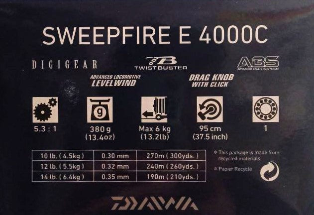 Катушка с передним фрикционом DAIWA SWEEPFIRE EC