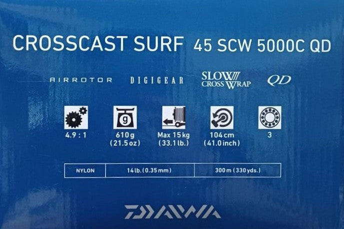 Carp Reel DAIWA '20 CROSSCAST SURF 45 SCW QD