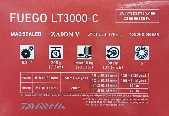 Макара с преден аванс DAIWA 23 FUEGO LT