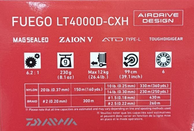Макара с преден аванс DAIWA 23 FUEGO LT