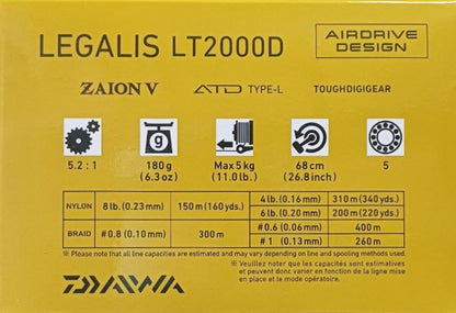Front drag reel DAIWA LEGALIS LT '23