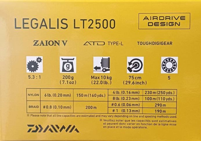 Front drag reel DAIWA LEGALIS LT '23