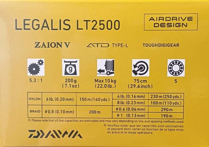 Front drag reel DAIWA LEGALIS LT '23