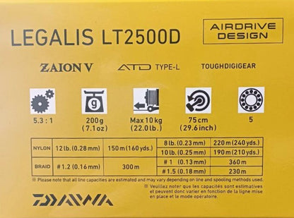 Front drag reel DAIWA LEGALIS LT '23