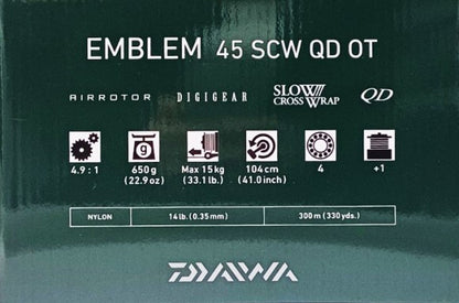 Carp reel DAIWA '20 EMBLEM 45 SCW QD OT