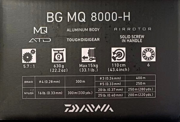 Макара за морски риболов - DAIWA 21 BG MQ (Monocoque)