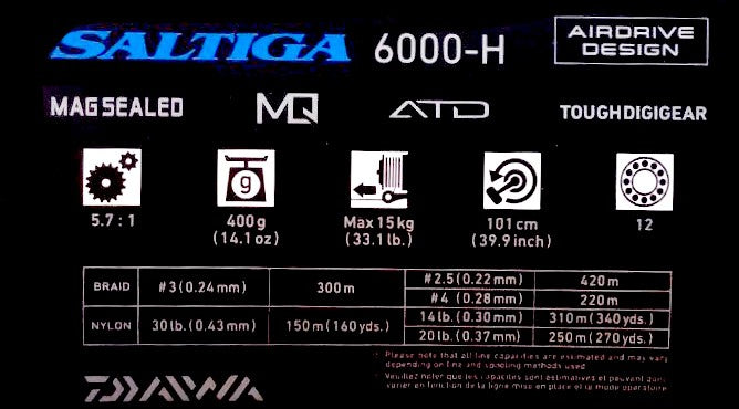 Top model mulinetă DAIWA '23 SALTIGA G