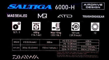 Top model mulinetă DAIWA '23 SALTIGA G