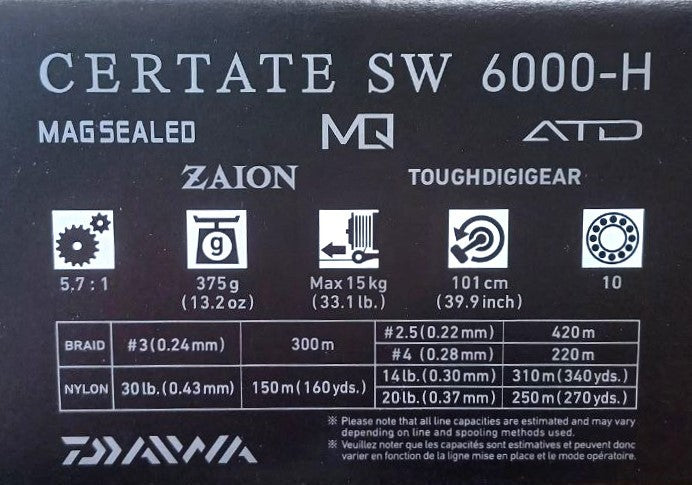 Μηχανισμός για θαλασσινό ψάρεμα - 21 DAIWA CERTATE SW 5000/6000-H