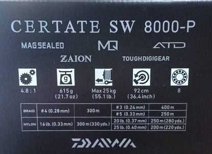 Mulinetă pentru marin pescuit - 21 DAIWA CERTATE SW 8000-P