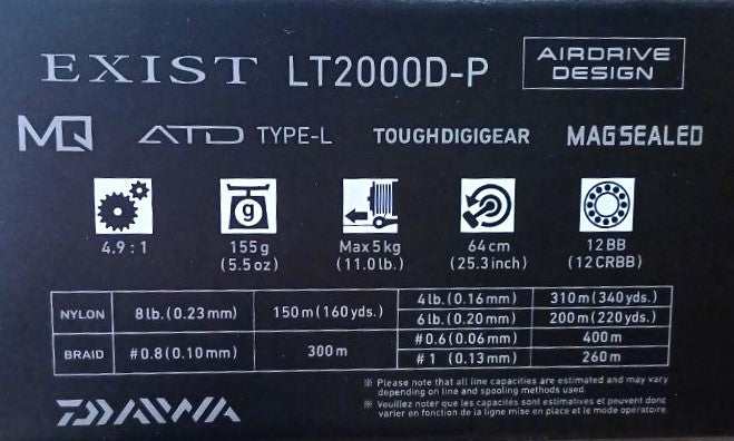 Top model mulinetă 22 DAIWA EXIST (G) LT MQ