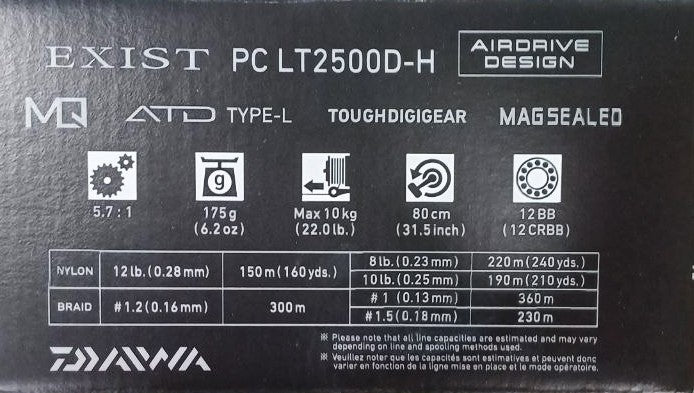 Top model mulinetă 22 DAIWA EXIST (G) LT MQ