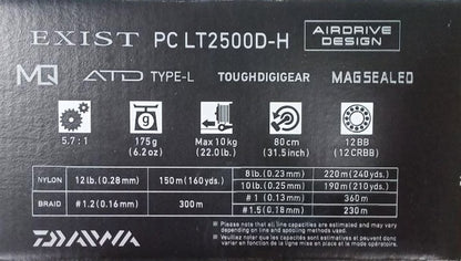 Top model mulinetă 22 DAIWA EXIST (G) LT MQ