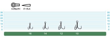 Treble hooks barbless barb Owner STBL-1.56 BC