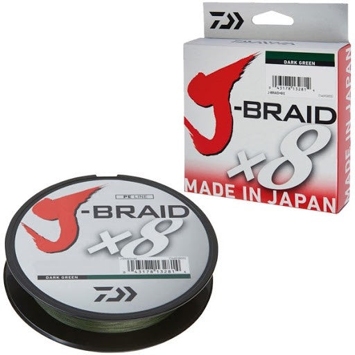 Textil Fir Daiwa J-BRAID X8 Dark Green (inchis verde) - 300m
