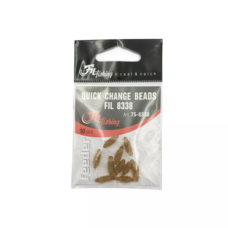 Бърза връзка Fil Fishing QUICK CHANGE BEADS - конектори за лесна смяна на повод, 10 броя в опаковка.
