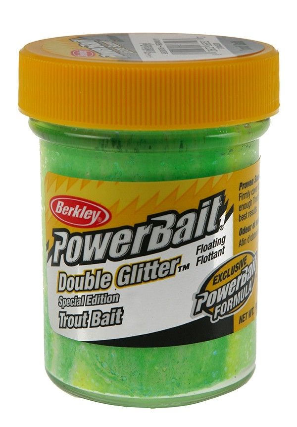 Πάστα Berkley Power Bait Double Glitter Twist - Green/WLemon/Yellow