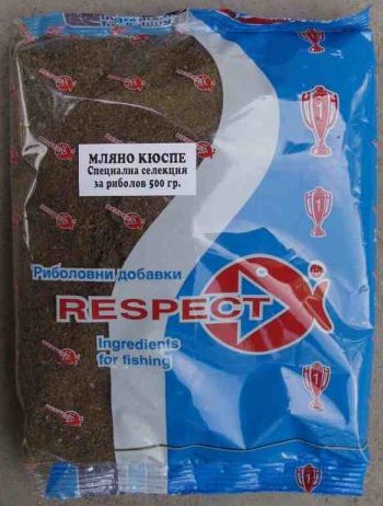 Мляно кюспе Респект - 500gr с аромат на халва, пакет от 0,5 кг за риболов на шаранови риби.