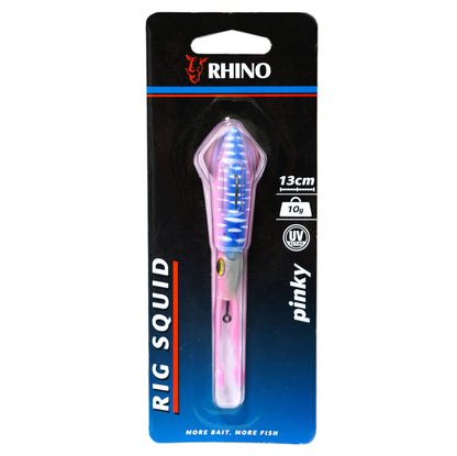 Силиконовая приманка-кальмар RHINO Rig Squid 13cm светящаяся - 10/25gr