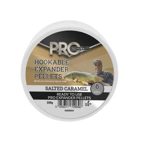 Pelete SONUBAITS Hookable Expander Pellets - Salted Caramel 6/8mm
