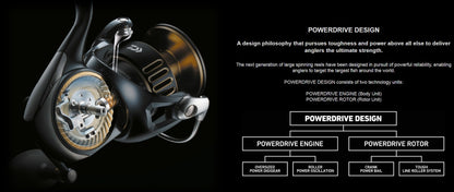 Макара за морски риболов DAIWA 25 SALTIGA G с Powerdrive дизайн за максимална здравина и надеждност.