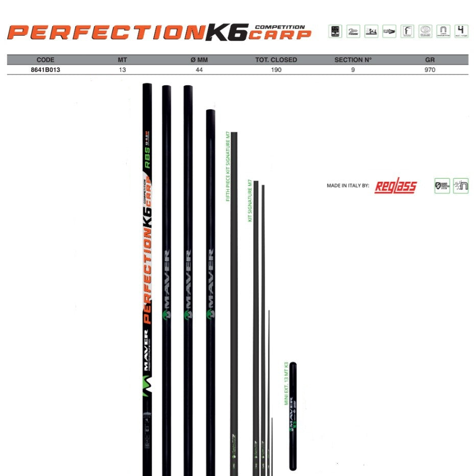 Щека MAVER PERFECTION TOP CARP 13m + Miniextension - /Модел 2026/ с подробности за модел и характеристики.