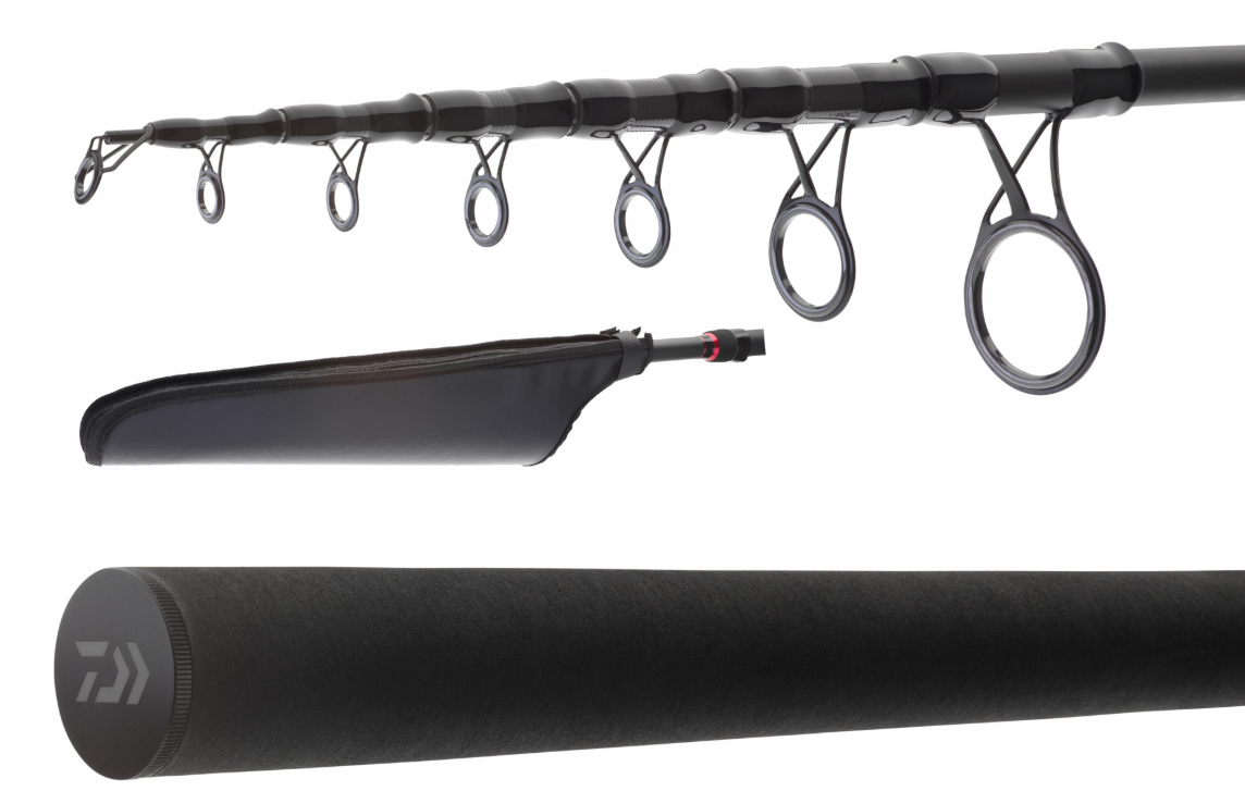 Carp fishing telescopic rod with guides DAIWA BLACK WIDOW '22 XT TELE CARP