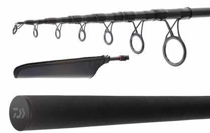 Carp fishing telescopic rod with guides DAIWA BLACK WIDOW '22 XT TELE CARP
