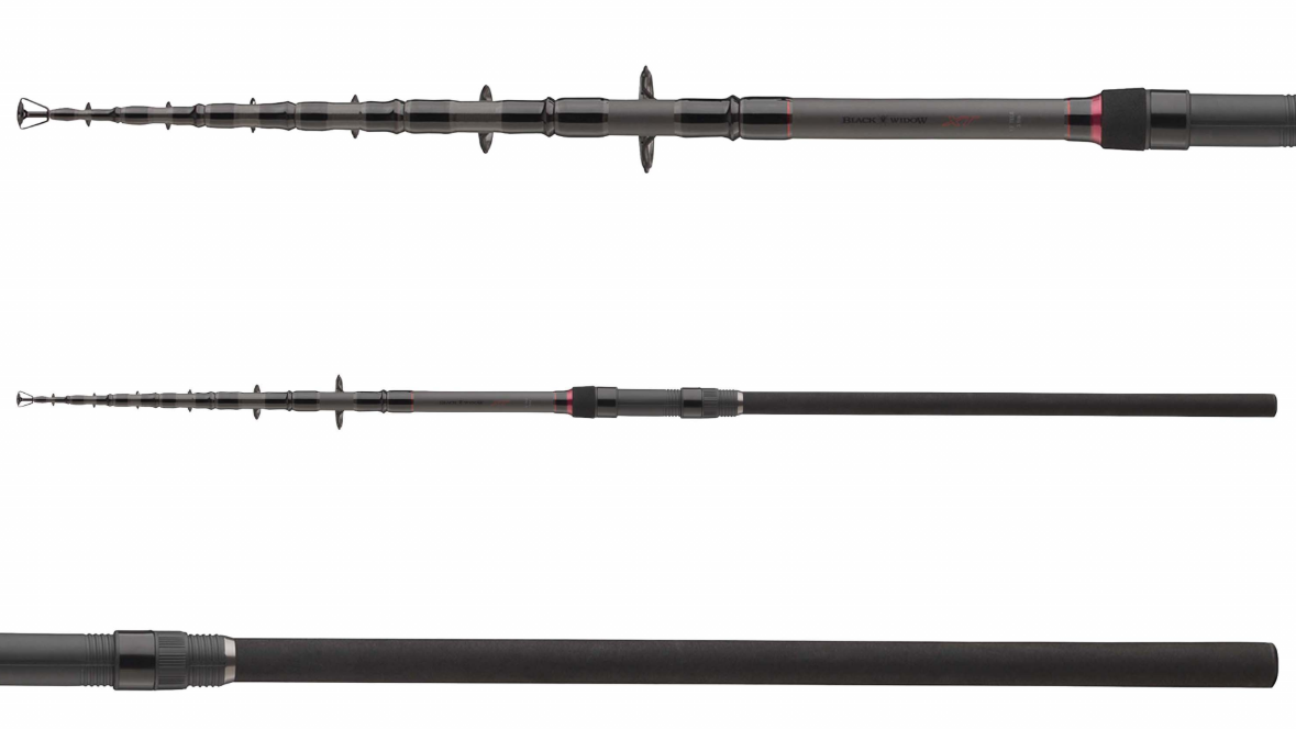 Carp fishing telescopic rod with guides DAIWA BLACK WIDOW '22 XT TELE CARP