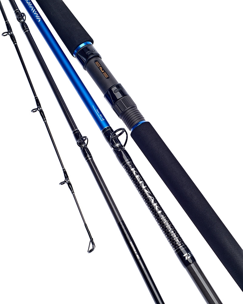 Въдица за риболов от лодка DAIWA SUPER KENZAKI BOAT TRAVEL с компактна транспортна дължина и високомодулни карбонови бланки.