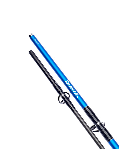Въдица за риболов от лодка DAIWA SUPER KENZAKI BOAT FIXED SPOOL с издръжливи карбонови бланки и Fuji водачи.