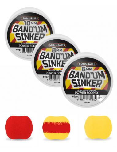 Βυθιζόμενα πέλλετ SONUBAITS Band'Um Sinkers Power Scopex - 6/8/10mm