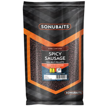 Пелети SONUBAITS Spicy Sausage Halibut Pellets - 3/4/6/8mm