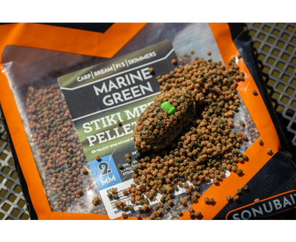 Пелети SONUBAITS Marine Green Stiki Method Pellets - 650g